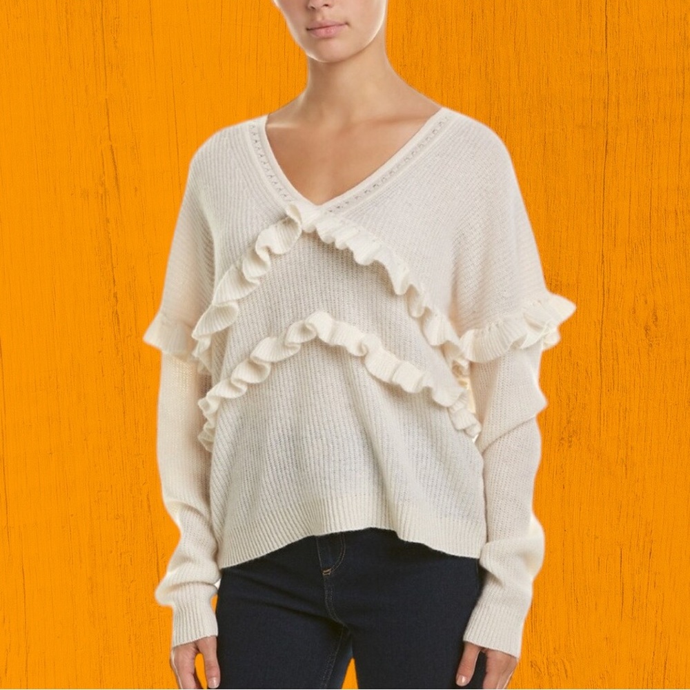 New White & Warren Cashmere Sweater - Size M